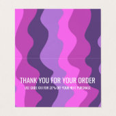 Farbige Streifen QR Code Social Media DANKE Visitenkarten (Außenseite Aufgefaltet)