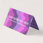 Farbige Streifen QR Code Social Media DANKE Visitenkarten (Vorderseite)