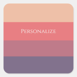 Farbige Streifen - Quadratischer Aufkleber