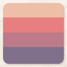 Farbige Streifen - Rechteckiger Pappuntersetzer