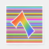 Farbige Streifen + Regenbogenmuster "7" Ereignis # Serviette (Vorderseite)