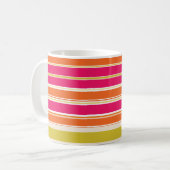 Farbige Streifen, Regenbogenstreifen, Ihr Name Kaffeetasse (Vorderseite Links)