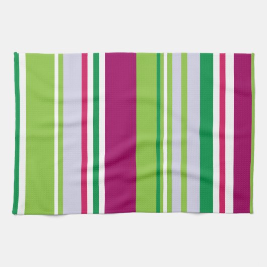 Farbige Streifen, Regenbogenstreifen, Streifenmust Geschirrtuch (Horizontal)