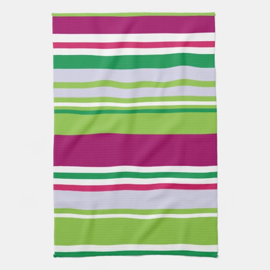 Farbige Streifen, Regenbogenstreifen, Streifenmust Geschirrtuch (Vertikal)