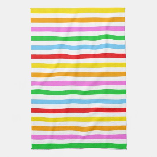 Farbige Streifen, Regenbogenstreifen, Streifenmust Geschirrtuch (Vertikal)
