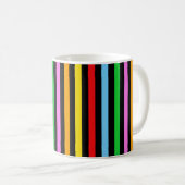 Farbige Streifen, Regenbogenstreifen, Streifenmust Kaffeetasse (VorderseiteRechts)