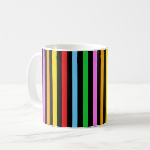 Farbige Streifen, Regenbogenstreifen, Streifenmust Kaffeetasse