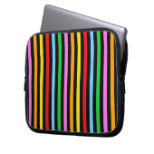 Farbige Streifen, Regenbogenstreifen, Streifenmust Laptopschutzhülle (Vorderseite Links)