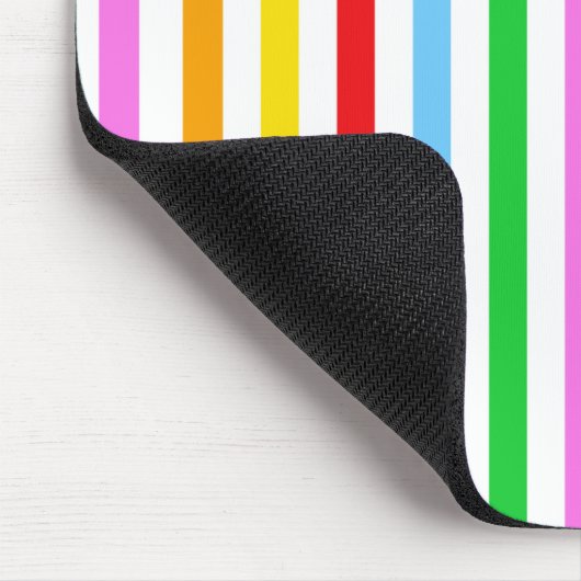 Farbige Streifen, Regenbogenstreifen, Streifenmust Mousepad (Ecke)