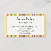 Farbige Streifen, Regenbogenstreifen, Streifenmust Visitenkarte (Rückseite)