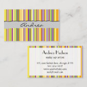 Farbige Streifen, Regenbogenstreifen, Streifenmust Visitenkarte (Vorne/Hinten)