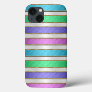 Farbige Streifen Ribbon Pink Blau Aquamarin Lila Case-Mate iPhone Hülle
