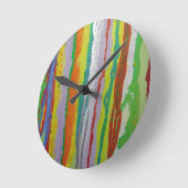 Farbige Streifen Runde Wanduhr (Winkel)