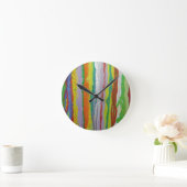 Farbige Streifen Runde Wanduhr (Zuhause)