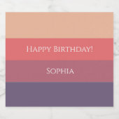 Farbige Streifen - Schaumweinetikett (Einzelnes Label)