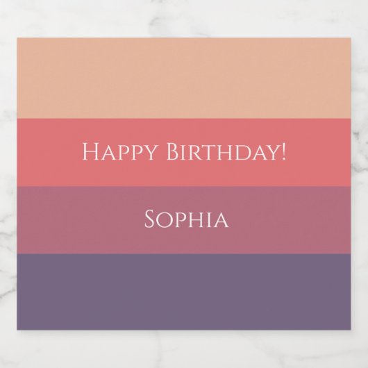 Farbige Streifen - Schaumweinetikett (Einzelnes Label)