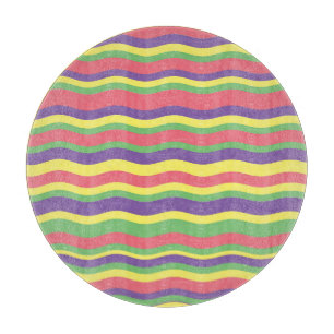 Farbige Streifen Schneidebrett