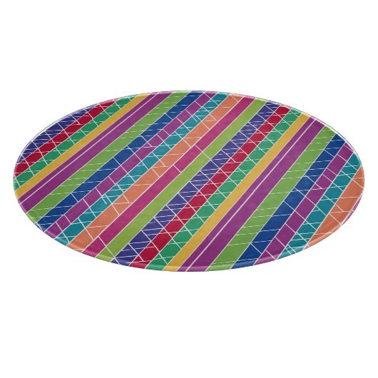 Farbige Streifen Schneidebrett (Ecke)