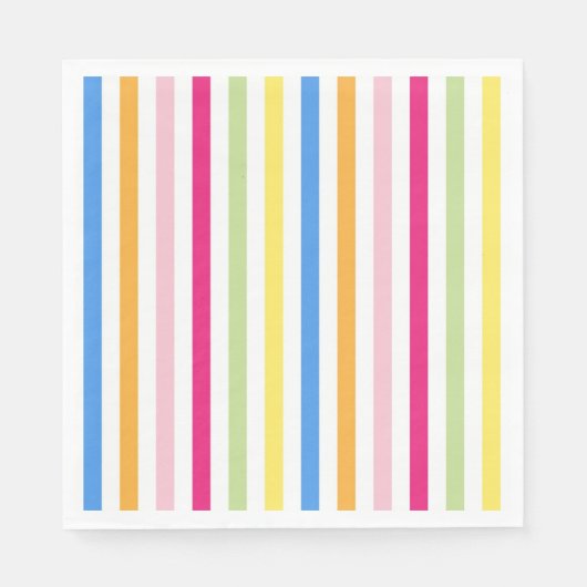 Farbige Streifen Serviette (Vorderseite)