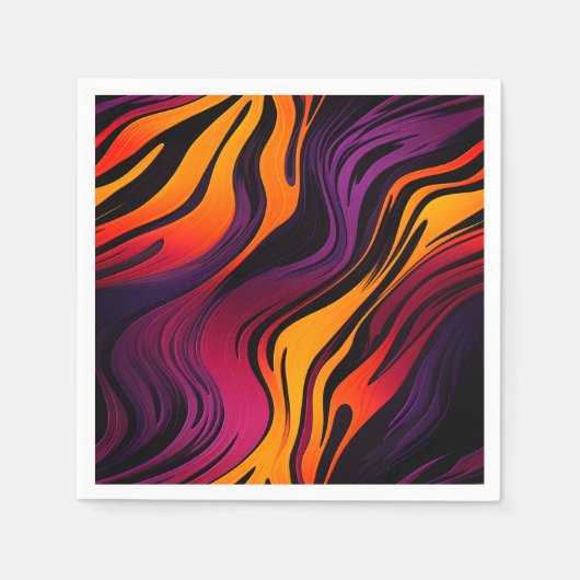 Farbige Streifen Serviette (Vorderseite)