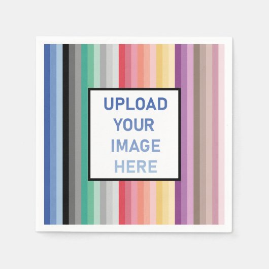 Farbige Streifen Serviette (Vorderseite)