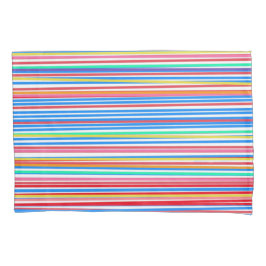 Farbige Streifen Solid Blue Rückseite Kissenbezug