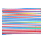 Farbige Streifen Solid Blue Rückseite Kissenbezug (Vorderseite-Rechts)