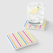 Farbige Streifen Steinuntersetzer (Seitenansicht)