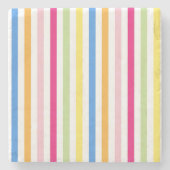 Farbige Streifen Steinuntersetzer (Vorderseite)