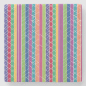 Farbige Streifen Steinuntersetzer (Vorderseite)