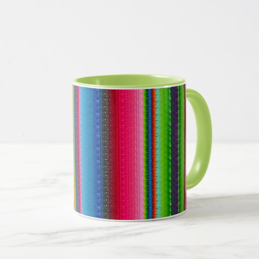 Farbige Streifen Tasse (VorderseiteRechts)