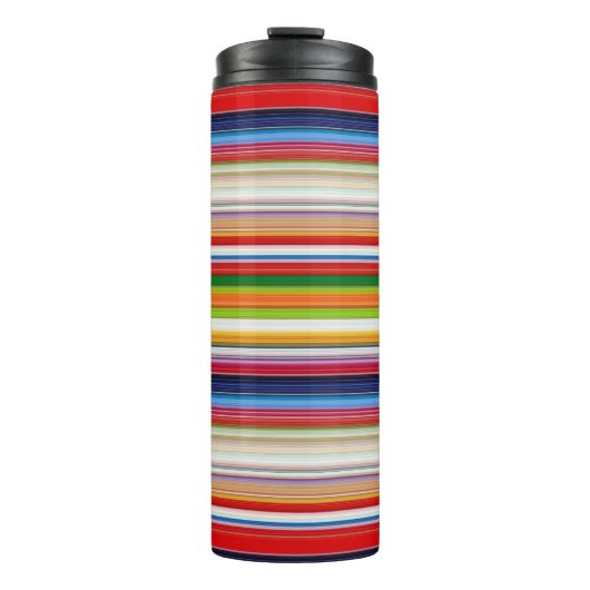 Farbige Streifen Thermosbecher (Vorderseite)
