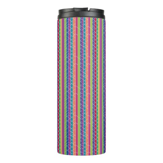 Farbige Streifen Thermosbecher (Rückseite)