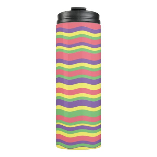Farbige Streifen Thermosbecher (Vorderseite)