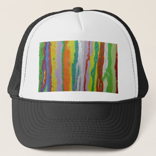 Farbige Streifen Truckerkappe (Vorderseite)