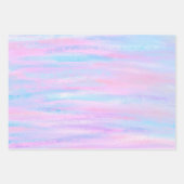 Farbige Streifen Türkis Pink Lila Geschenkpapier Set (Vorderseite 2)