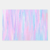 Farbige Streifen Türkis Pink Lila Geschenkpapier Set (Vorderseite)