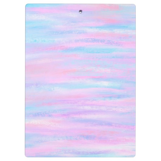 Farbige Streifen Türkis Pink Lila Klemmbrett (Rückseite)