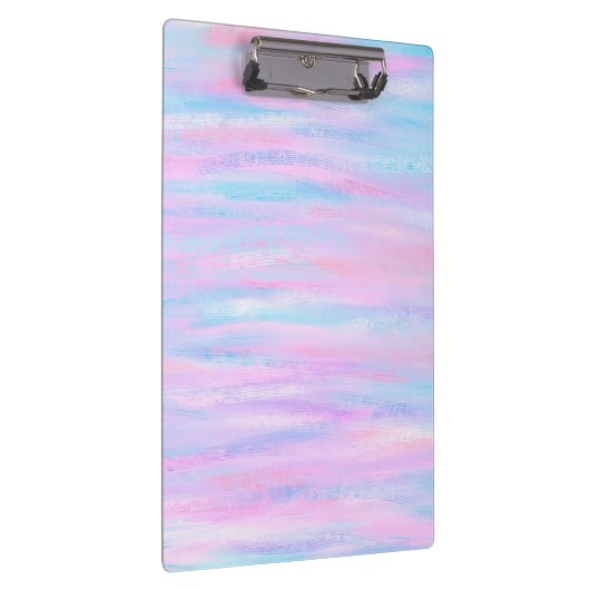 Farbige Streifen Türkis Pink Lila Klemmbrett (Rechts)