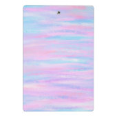 Farbige Streifen Türkis Pink Lila Mini Klemmbrett (Rückseite)