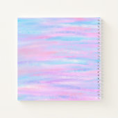 Farbige Streifen Türkis Pink Lila Notizblock (Rückseite)