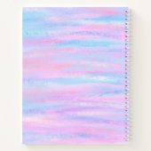 Farbige Streifen Türkis Pink Lila Notizblock (Rückseite)