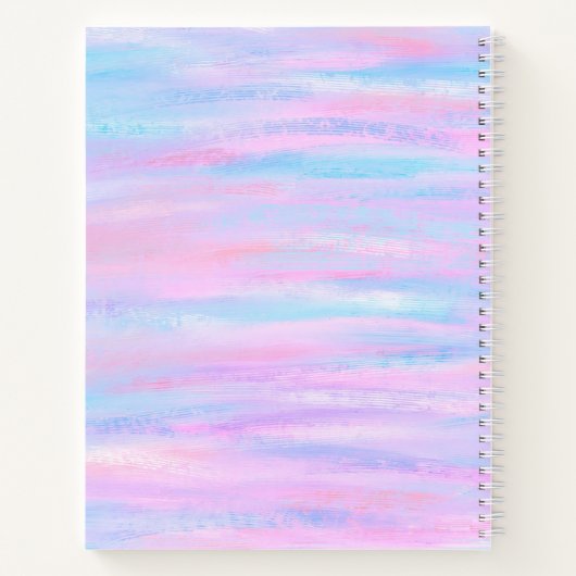 Farbige Streifen Türkis Pink Lila Notizblock (Rückseite)