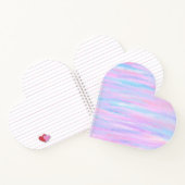 Farbige Streifen Türkis Pink Lila Notizblock (Innenseite)