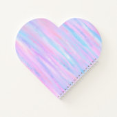 Farbige Streifen Türkis Pink Lila Notizblock (Rückseite)