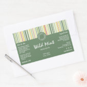 Farbige Streifen und grünes, kosmetisches Flaschen Rechteckiger Aufkleber (Umschlag)