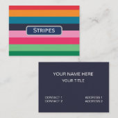 Farbige Streifen Visitenkarte (Vorne/Hinten)