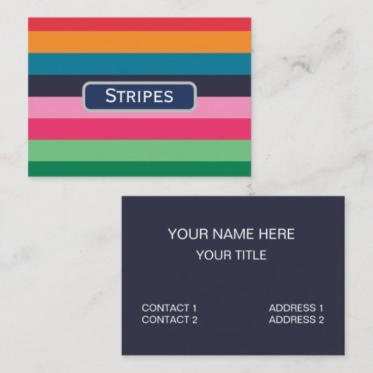 Farbige Streifen Visitenkarte (Vorne/Hinten)