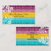 Farbige Streifen Visitenkarten Visitenkarte (Vorne/Hinten)