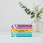 Farbige Streifen Visitenkarten Visitenkarte (Stehend Vorderseite)